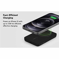 Belkin 2500mAh Magnetic Wireless Power Bank - Black - Black