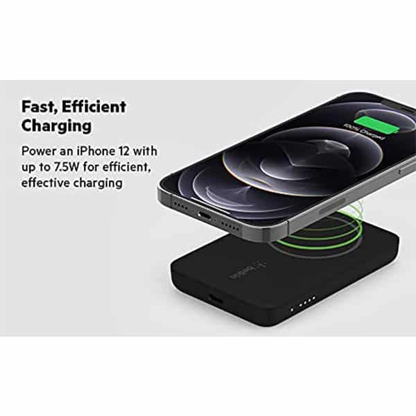 Belkin 2500mAh Magnetic Wireless Power Bank - Black - Black