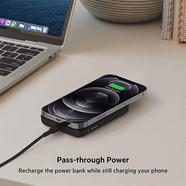 Belkin 2500mAh Magnetic Wireless Power Bank - Black - Black