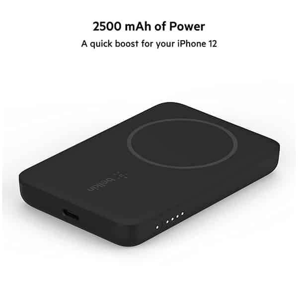 Belkin 2500mAh Magnetic Wireless Power Bank - Black - Black
