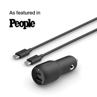 Belkin 37W Dual Port (USB-C & USB-A) Fast Charger - Black