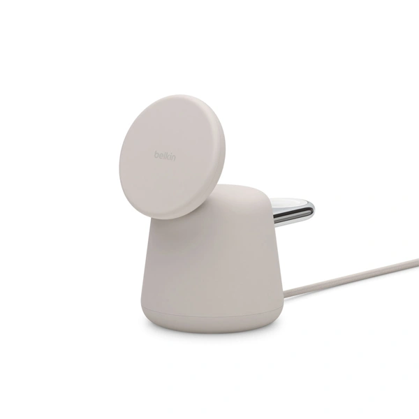 Belkin BoostCharge Pro 2-in-1 Wireless Charging Dock with MagSafe - Sand - Sand