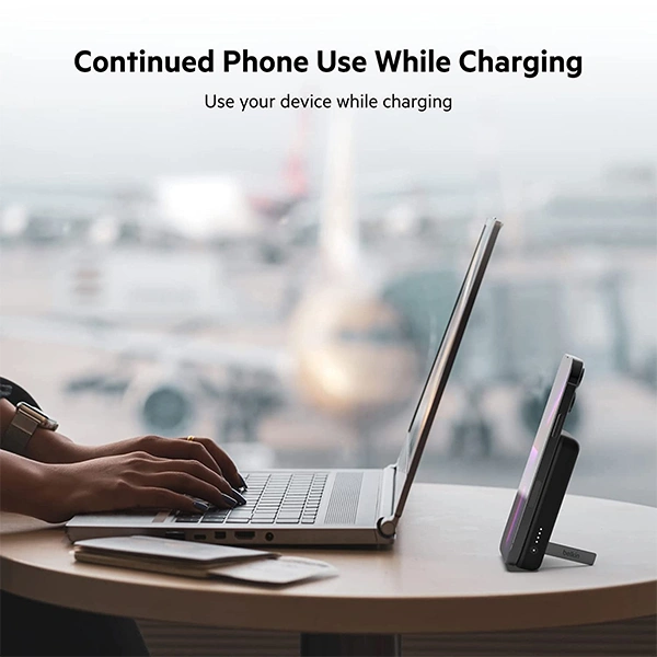 Belkin Quick Charge Magnetic Wireless Power Bank 5000mAh with Stand - White - White