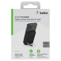 Belkin Quick Charge Magnetic Wireless Power Bank 5000mAh with Stand - White - White
