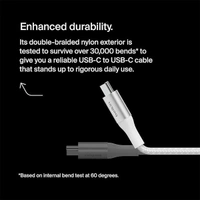 Belkin USB-C to USB-C Braided 3.3 feet 240W PD Cable - Black - Black