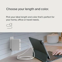 Belkin USB-C to USB-C Braided 3.3 feet 240W PD Cable - Black - Black