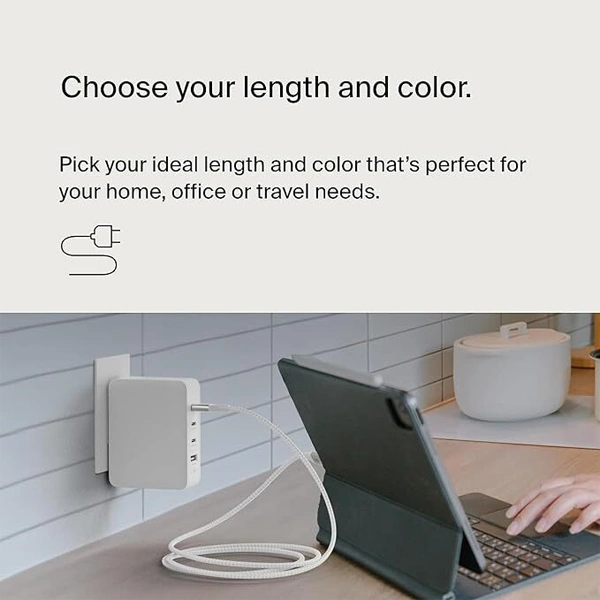 Belkin USB-C to USB-C Braided 3.3 feet 240W PD Cable - Black - Black