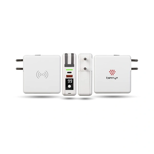 Berry+ Fusion 10k Magical and Next Generation 4-in-1 Power Adapter - white
