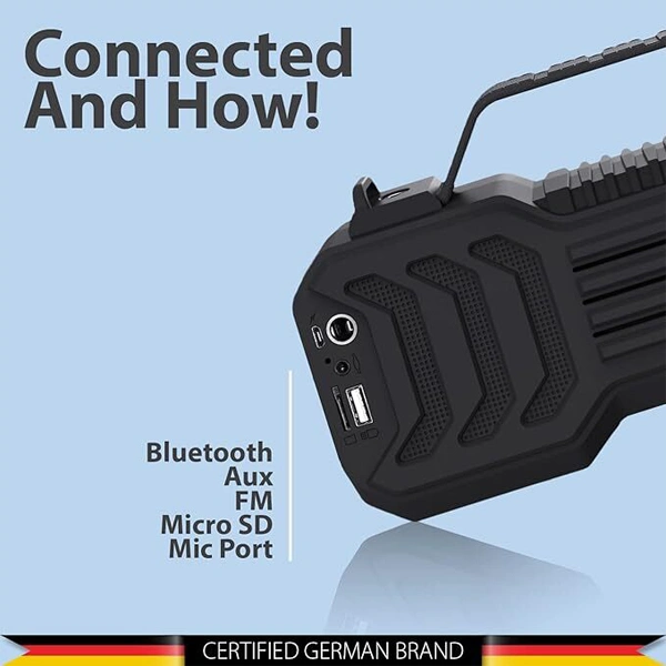 Blaupunkt Atomik BB20 Wireless Bluetooth Party Speaker - Black - Black