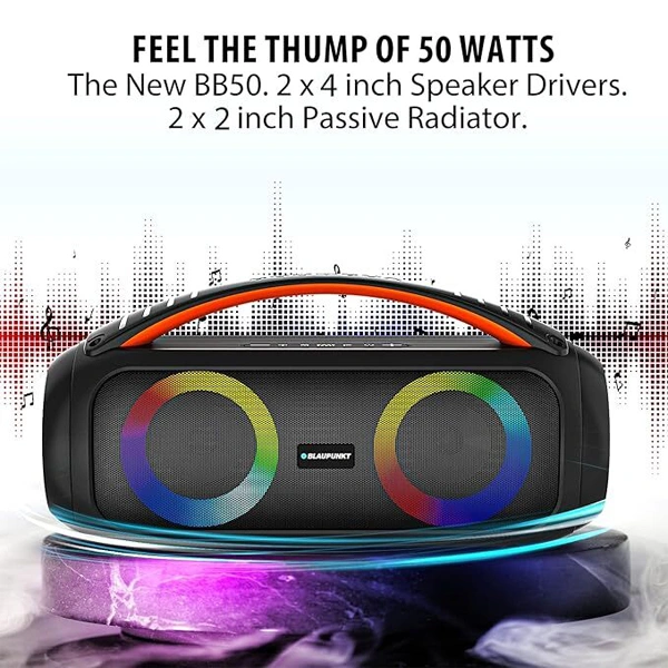 Blaupunkt Atomik BB50 Wireless Bluetooth Party Speaker 50 watts