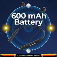 Blaupunkt BE100 Xtreme Ultra-Long Playtime Bluetooth Neckband - Black - Black