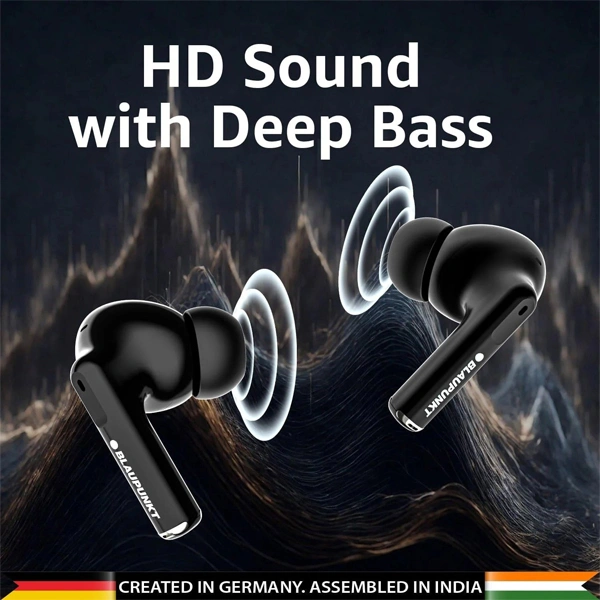 Blaupunkt BTW09 AIR Truly Wireless Bluetooth Earbuds - Black - Black