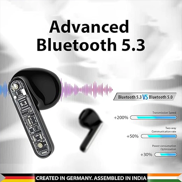 Blaupunkt BTW100 KHROME Bassbuds in Ear TWS Bluetooth Earbuds - White - White