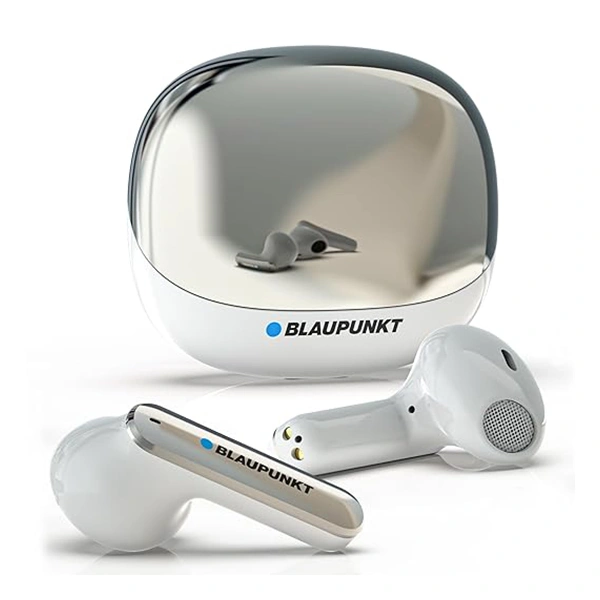 Blaupunkt BTW100 KHROME Bassbuds in Ear TWS Bluetooth Earbuds - White - White