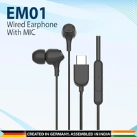Blaupunkt EM01 in-Ear Type C Wired Earphone - Black - Black