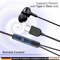 Blaupunkt EM01 in-Ear Type C Wired Earphone - Black - Black