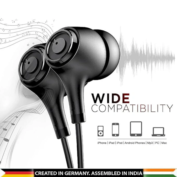 Blaupunkt EM01 in-Ear Type C Wired Earphone - Black - Black