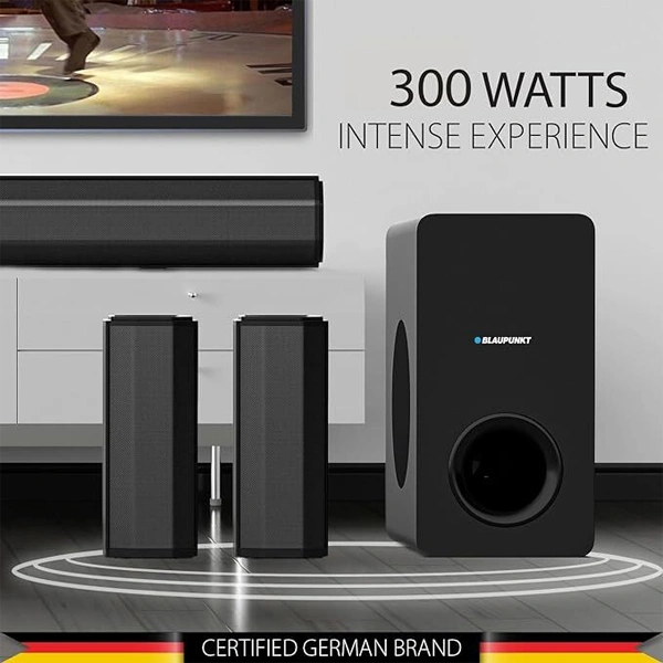 Blaupunkt SBW550 5.1 Home Theater Surround Soundbar with Rear Satellites
