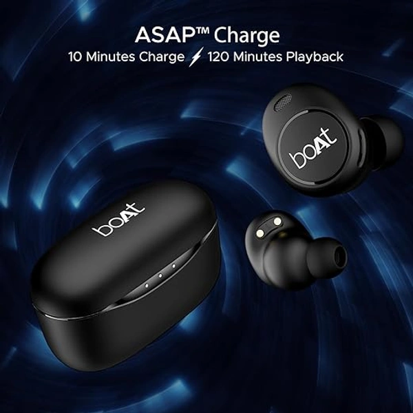 boAt Airdopes 121v2 Plus In-Ear True Wireless Earbuds - Active Black - Active Black