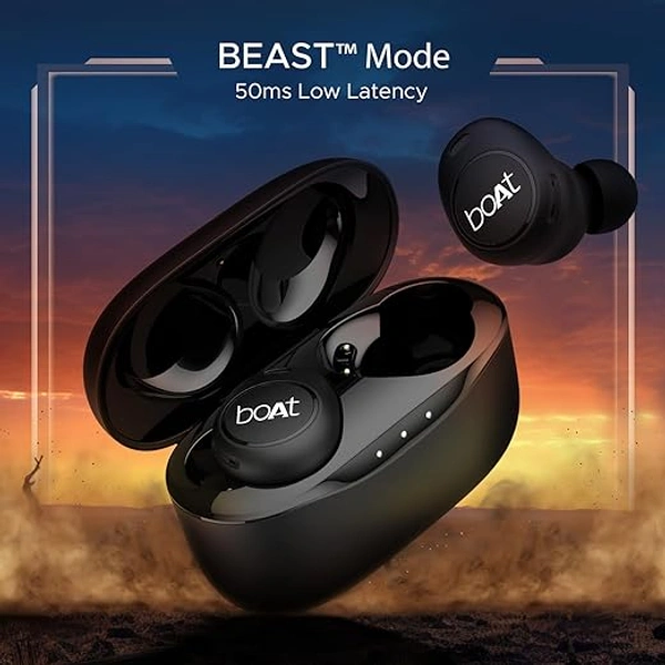 boAt Airdopes 121v2 Plus In-Ear True Wireless Earbuds - Active Black - Active Black
