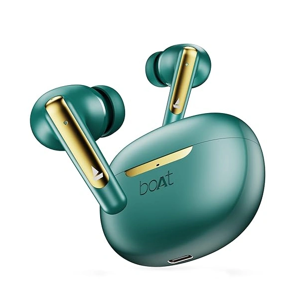 boAt Airdopes 141 ANC TWS Earbuds with 42 hrs Playback - Green - Green