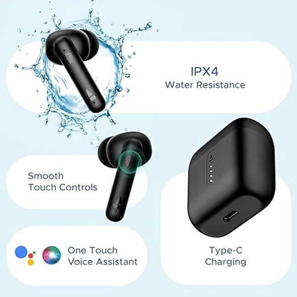 boAt Airdopes 141 Bluetooth Truly Wireless Earbuds - Thunder Blue - Thunder Blue