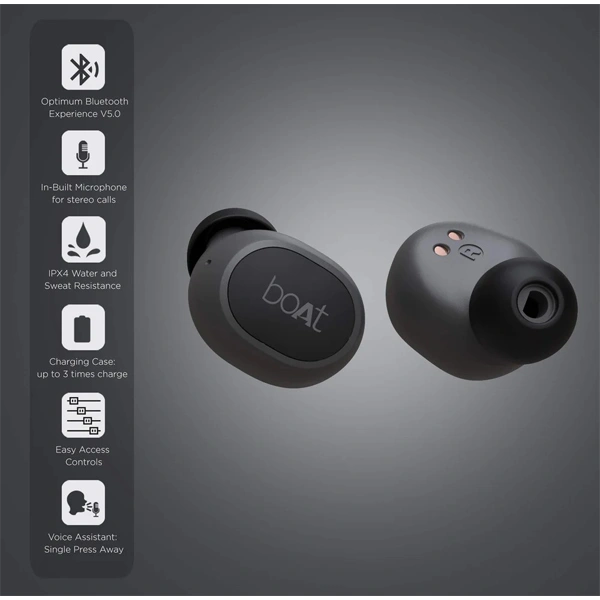boAt Airdopes 171 Bluetooth True Wireless Earbuds - Active Black - Active Black