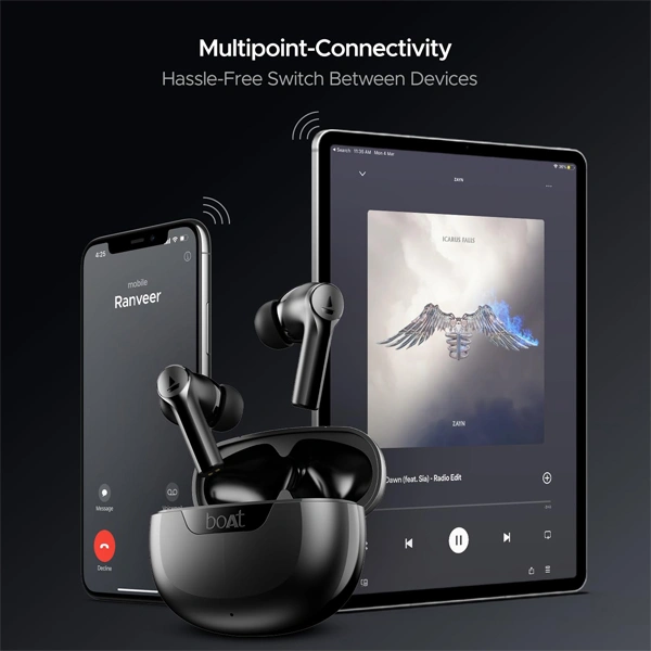 boAt Airdopes 300 Wireless Earbuds - Purple - Purple