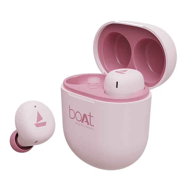 boAt Airdopes 381 Bluetooth Earbuds - Mint Pink - Mint Pink