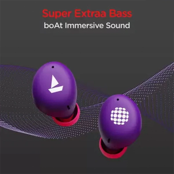 boAt Airdopes 383 Sunburn Edition True Wireless Earbuds - Techno Purple - Techno Purple