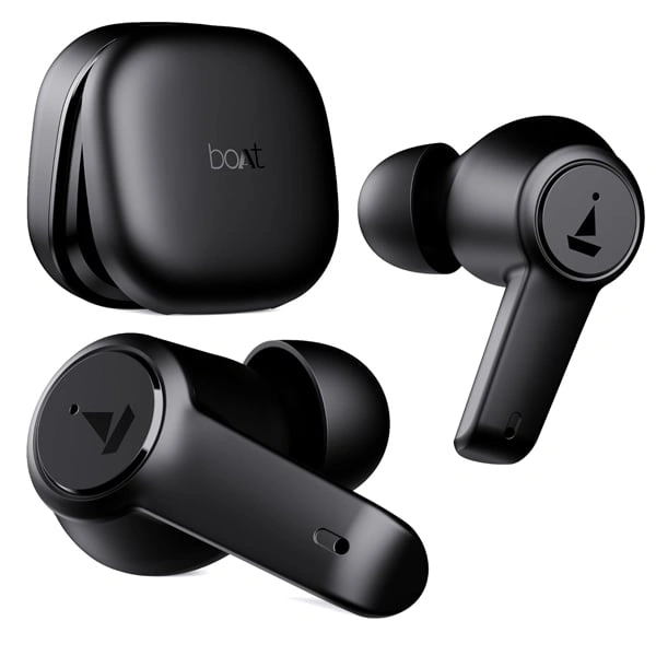 boAt Airdopes 413 ANC Wireless Earbuds with Noise Cancellation - Black - Black
