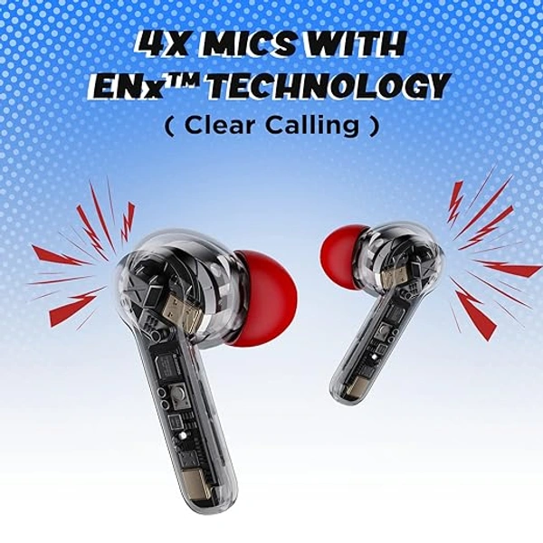 boAt Airdopes 458 TWS Wireless Earbuds - Raging Red - Raging Red