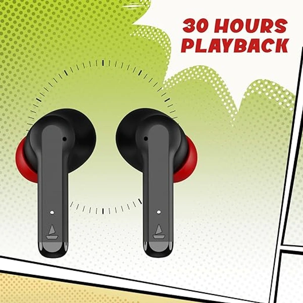 boAt Airdopes 458 TWS Wireless Earbuds - Raging Red - Raging Red