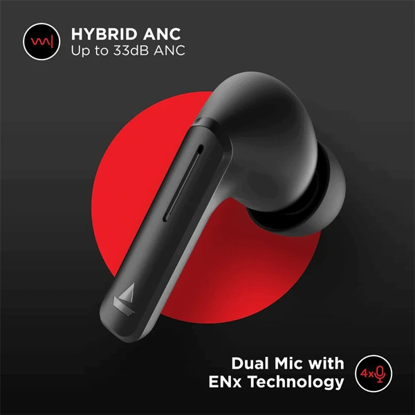boAt Airdopes 601 ANC Bluetooth Earbuds - White - White