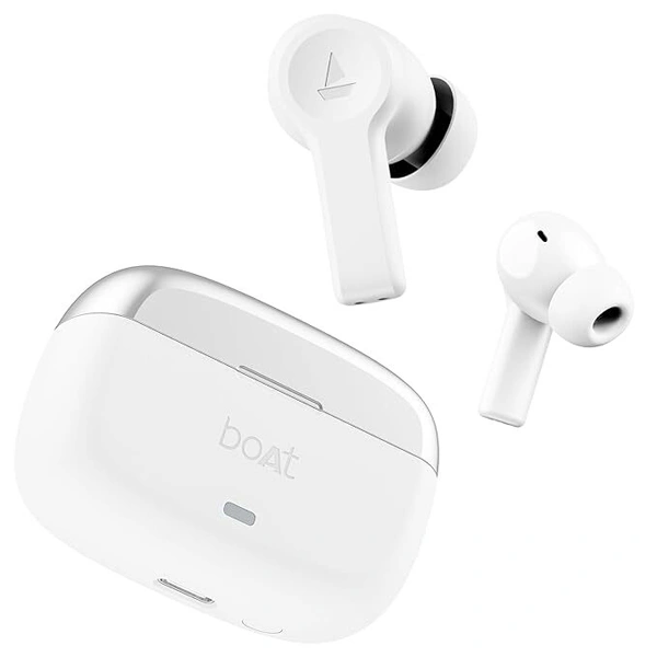 boAt Airdopes Flex 454 ANC TWS Earbuds - White - White