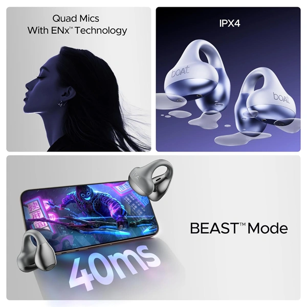 boAt Airdopes Loop True Wireless Earbuds - Lavender - Lavender