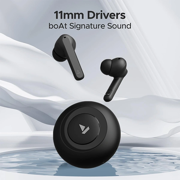 boAt Airdopes Sonik in Ear TWS Earbuds with 60 hrs Playback - Thunder Black - Thunder Black