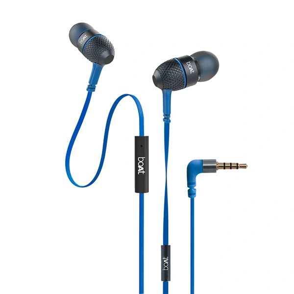 boAt Bass Heads 220 Wired in Ear Earphones - Royalblue - Royalblue