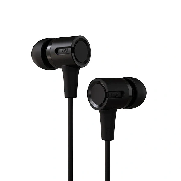 boAt Bassheads 102 Wired in Ear Earphones - Black - Black
