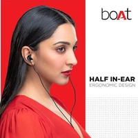 boAt Bassheads 104 in Ear Wired Earphones - Black - Black