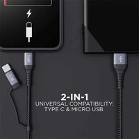 boAt Deuce USB 300 2 in 1 Type-C &amp; Micro USB Cable