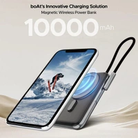 boAt EnergyShroom PB330 10K mAh Magnacharge Power Bank - Black - Black