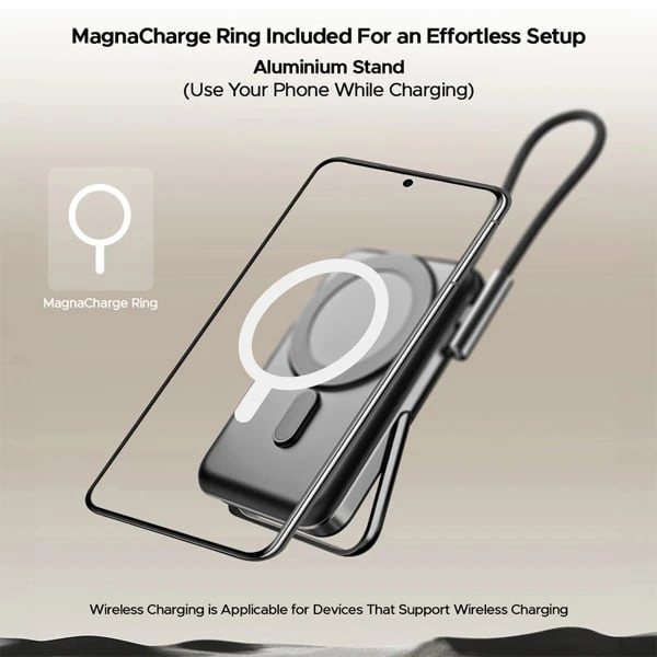 boAt EnergyShroom PB330 10K mAh Magnacharge Power Bank - Black - Black