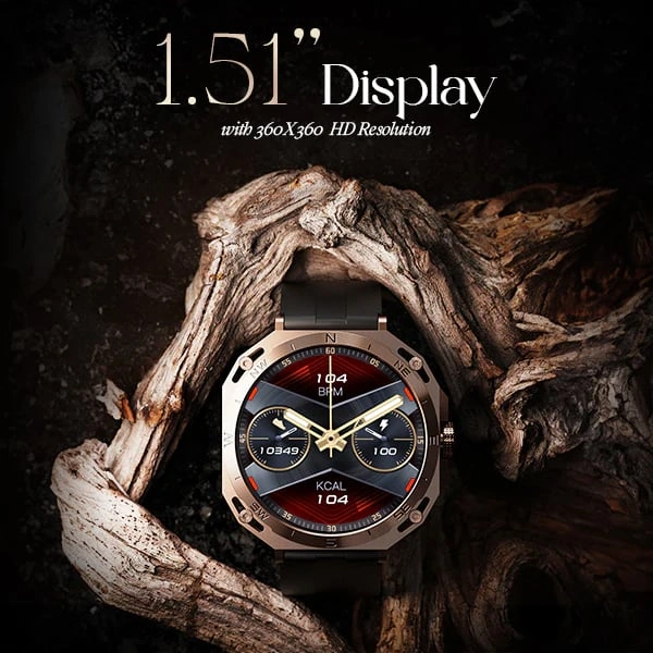 boAt Enigma Z20 Luxury Smartwatch - Metal Black - Metal Black