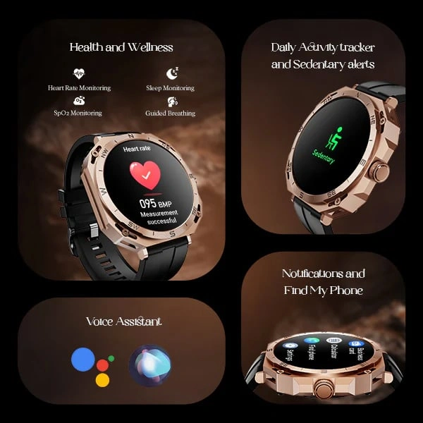 boAt Enigma Z20 Luxury Smartwatch - Jet Black - Jet Black