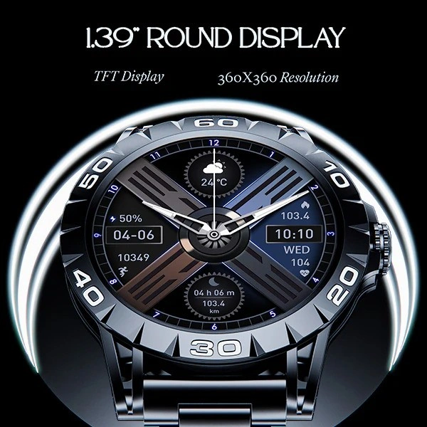 boAt Enigma Z30 1.39" (3.5 cm) HD Display Smartwatch - Zet Black - Zet Black