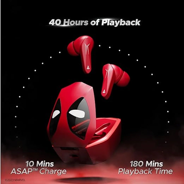 boAt Immortal 121 Deadpool Edition TWS Gaming Earbuds