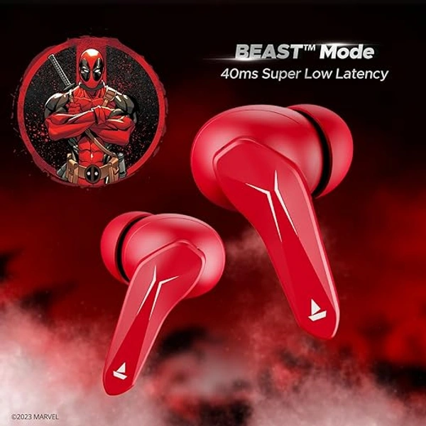 boAt Immortal 121 Deadpool Edition TWS Gaming Earbuds