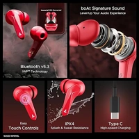boAt Immortal 121 Deadpool Edition TWS Gaming Earbuds