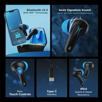 boAt Immortal 128 Gaming Earbuds with ENx Technology - White Sabre - White Sabre